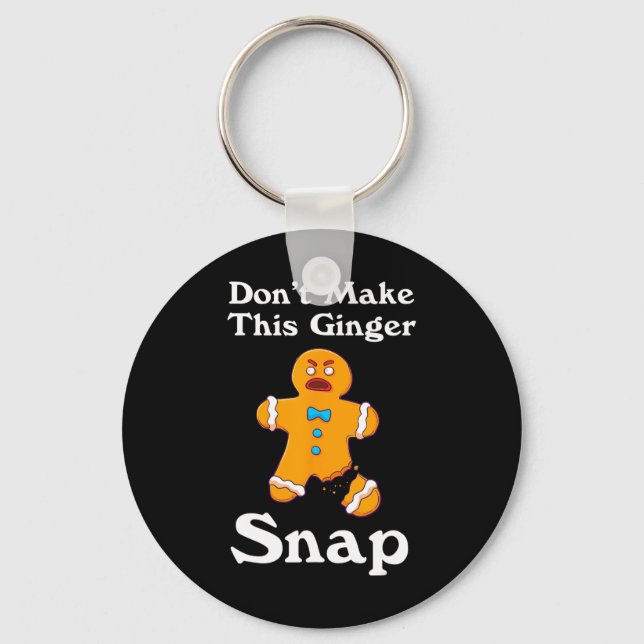 Chaveiro Não faça este Ginger Snap Redhead dar o Natal (Frente)