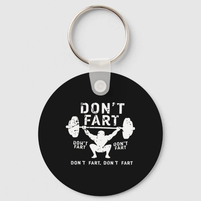Chaveiro Não Fart Engraçado Fart Squat Snatch Exercício de  (Frente)