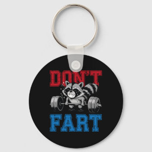 Chaveiro Não Fart Funny Raccoon Gym Malhação Weigh