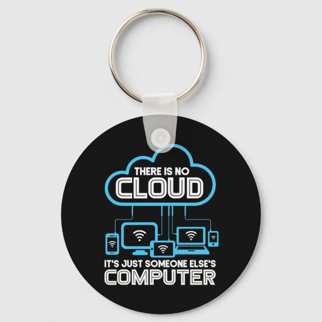 Chaveiro Não Há Codificação De Programador De Nuvem (Frente)