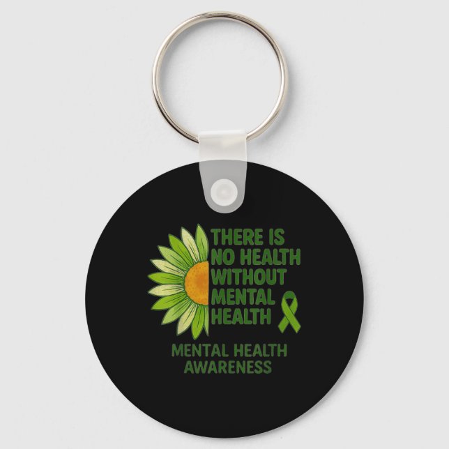 Chaveiro Não Há Saúde Sem Saúde Mental Rib Verde (Frente)
