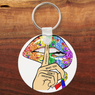 Chaveiro Não julgue o que você não entende o orgulho LGBTQI