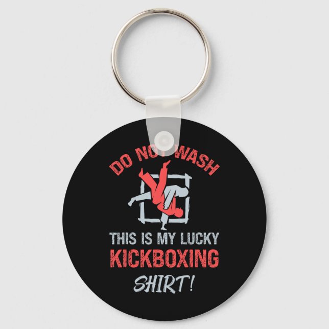 Chaveiro Não Lave Esta É Minha Camisa de Kickboxing Sortuda (Frente)
