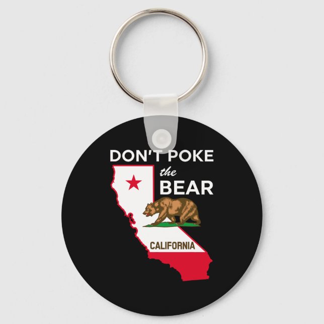 Chaveiro Não Mate O Urso Design República Califórnia  (Frente)