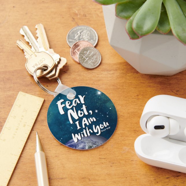 Chaveiro NÃO MEDO, estou com você, Christian - Isaiah 41:10 (Mesa)