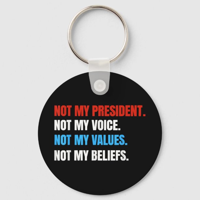 Chaveiro Não Minha Presidente Não Minha Voz Não Meus Valore (Frente)