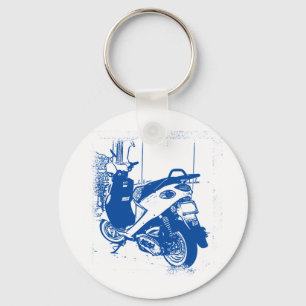 Chaveiro Não patinete azul do amigo do roupa