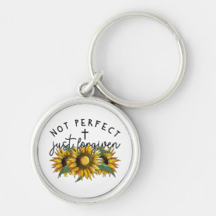 Chaveiro Não Perfeito, Apenas Perdoado Cristão de Girassol