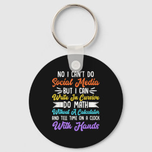 Chaveiro Não posso fazer mídia social, mas posso escrever e