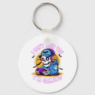Chaveiro Não Posso Ouvir Você Estou Jogando Spooky Skeleton