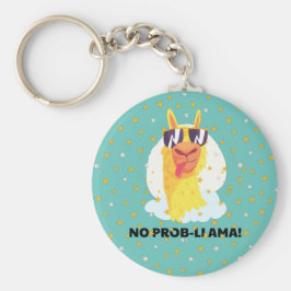 Chaveiro Não-Prob-Llama Engraçado Llama com Estrelas