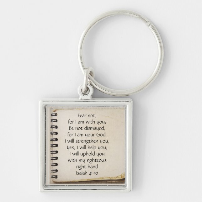 Chaveiro Não Receio, Escritura Isaiah Papel de Nota de Imag (Frente)