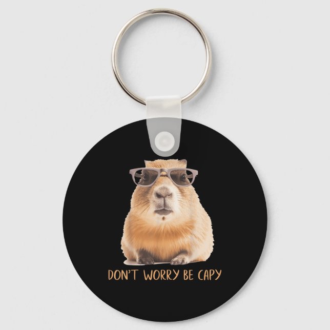 Chaveiro Não se preocupe com Capy Capybara (Frente)