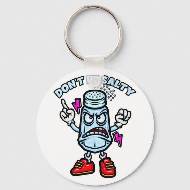 Chaveiro Não seja salgado, ilustração engraçada (Frente)