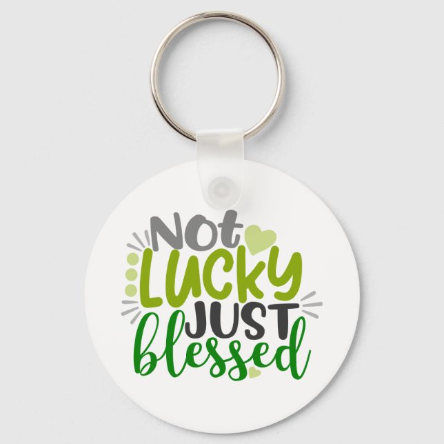 Chaveiro Não Sortudo, Apenas Abençoado (Frente)