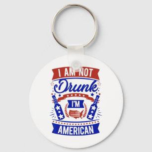 Chaveiro Não sou Bebado de ser americano 4 de julho