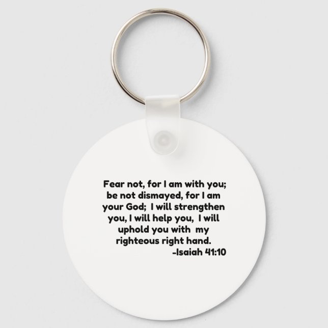 Chaveiro não temo, porque estou com você; não fique conster (Frente)