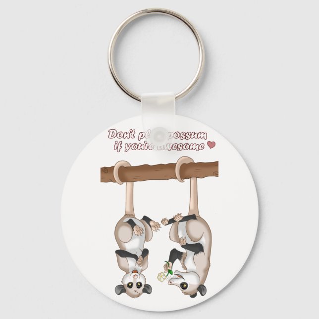 Chaveiro Não Toque Possum Se você é incrível (Frente)