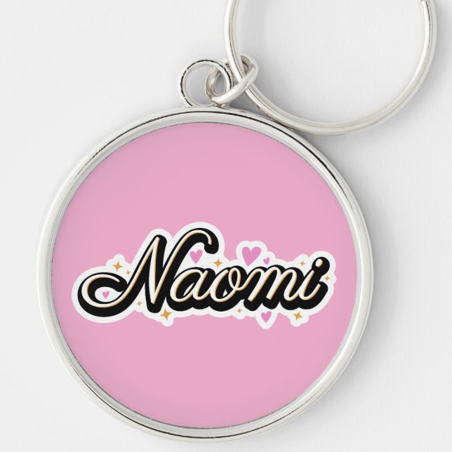 Chaveiro Naomi nome fofo design (Frente)