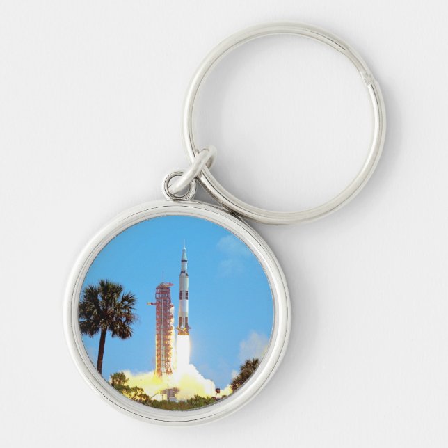 Chaveiro NASA Apollo 16 Saturn V Rocket Launch (Frente)