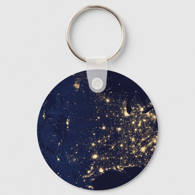 Chaveiro Nasa Lights from Space USA (Frente)