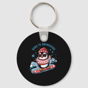 Chaveiro Nascer A Neve Camisa De Pinguim Legal Snowboard