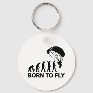 Chaveiro Nascer de Skydiving da evolução a voar