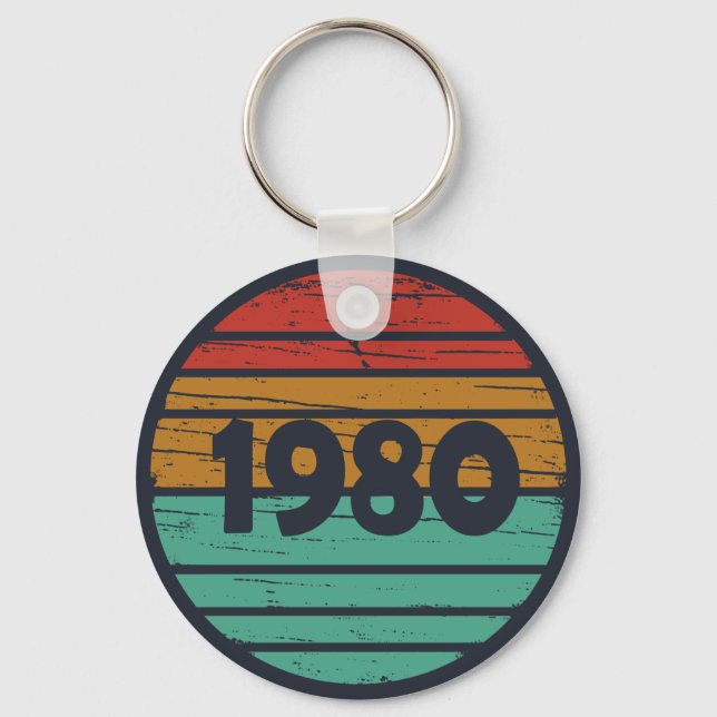 Chaveiro Nascer em presente de aniversário de 1980 (Frente)