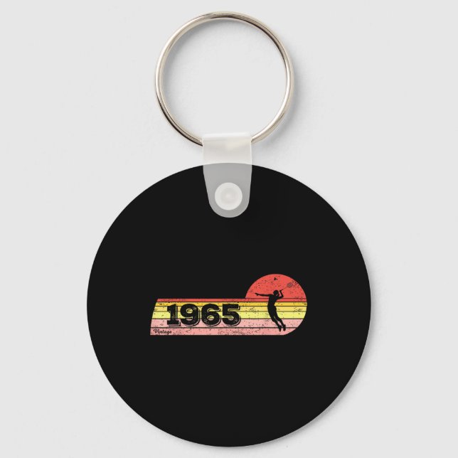 Chaveiro Nascer para jogadores de Badminton 1965 Birthday V (Frente)