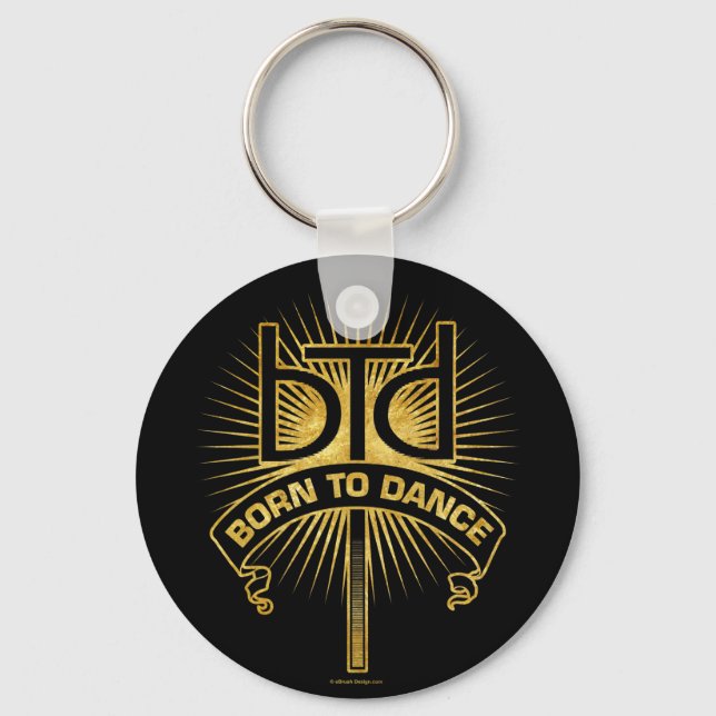 Chaveiro Nascido Para Dançar (ouro) (Frente)
