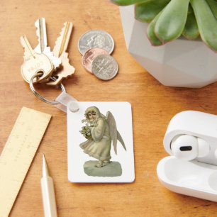 Chaveiro Natais vintages Angel Flowers, Victorian Die Cut