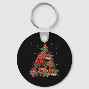 Chaveiro Natais vintages Aves Cardinais Neves Xmas Tre