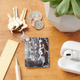 Chaveiro Natais vintages, Central Park no inverno