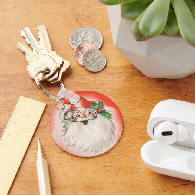 Chaveiro Natais vintages, Jolly Retro 50 Papai Noel (Mesa)