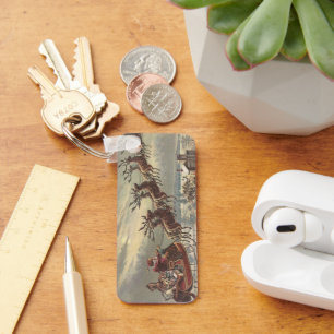 Chaveiro Natais vintages, Papai Noel Vitoriano em Sleigh