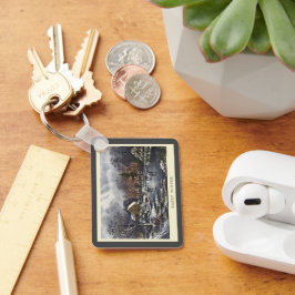 Chaveiro Natais vintages, Skateres de inverno Precoce em um