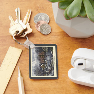 Chaveiro Natais vintages, Skateres de inverno Precoce em um