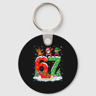 Chaveiro Natal 67 Seis Sete Meme Geração Alpha Rena San