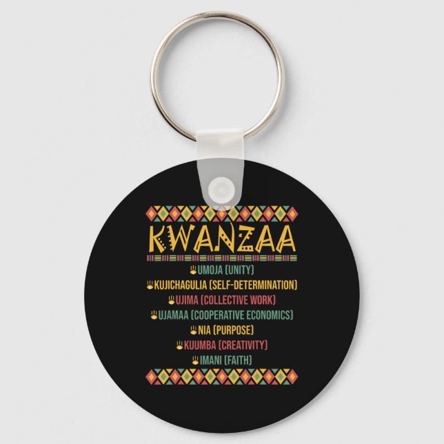 Chaveiro Natal Africano Feliz Kwanzaa 7 Seven P (Frente)