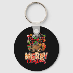Chaveiro Natal Afro-Americano Mãe de Natal Preto Africano 