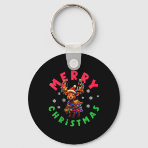 Chaveiro Natal Alegre Feminino Rena de Natal Fofa