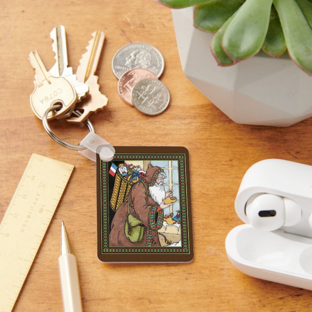 Chaveiro Natal Antigo, Brinquedos do Papai Noel Tamancos Sa (Mesa)