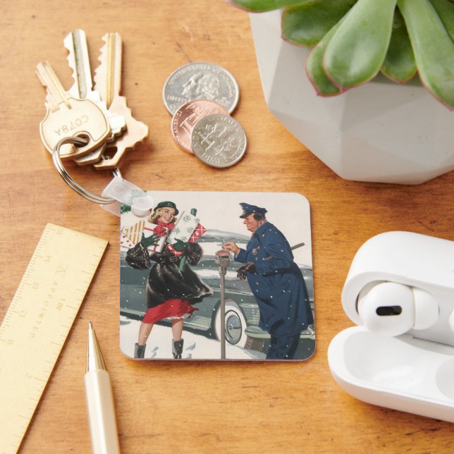 Chaveiro Natal Antigo, Compras Presentes Policial (Mesa)