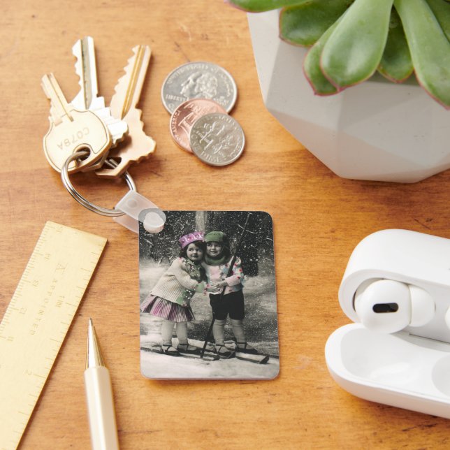 Chaveiro Natal Antigo, Melhores Amigos nos Esquis (Mesa)