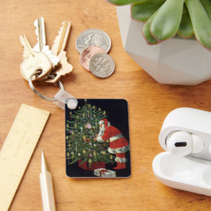 Chaveiro Natal Antigo, Papai Noel com Presentes