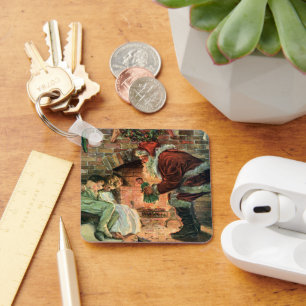 Chaveiro Natal Antigo, Papai Noel Vitoriano Crianças