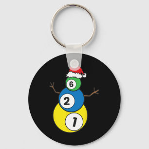 Chaveiro Natal Billiards Snowman Crianças Presente de Natal