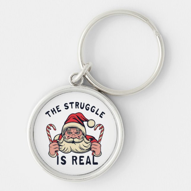 Chaveiro Natal branco, A LUTA É REAL (Frente)