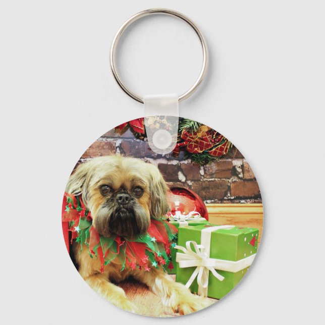 Chaveiro Natal - Bruxelas Griffon - Oliver (Frente)
