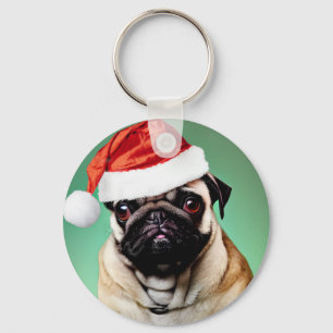 Chaveiro Natal Cachorro Pug